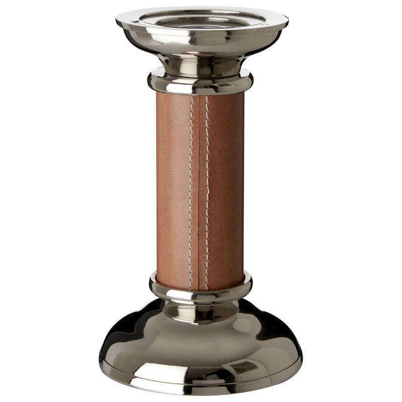 Millington Floor Candlestick, 21cm H x 12cm W x 12cm D, Tan