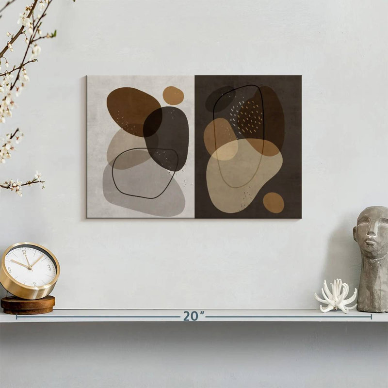 Boho Abstract - Wrapped Canvas Print, 8" H x 12" W x 1" D