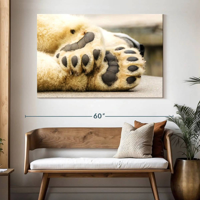 Brampt Polar Bear Paws, 34" H x 51" W