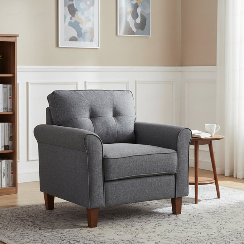 Fauteuil d'appoint, fauteuil avec accoudoirs, canapé rembourré pour salon