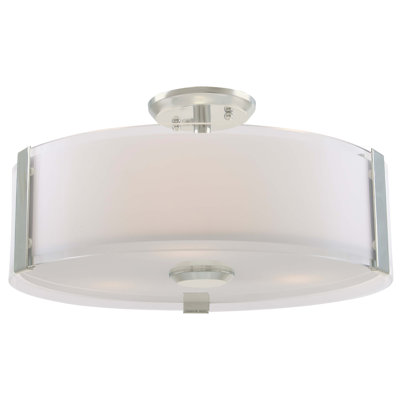 Deja Glass Semi Flush Mount