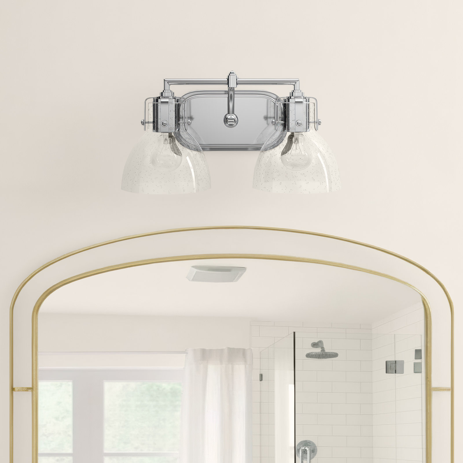 Adalia 2 Light Seeded Dimmable Vanity Light