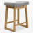 24.4'' Saddle Seat Counter Height Barstool With Solid Wood Frame-232281178