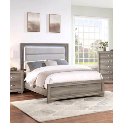 Tête de lit horizontale capitonnée 1pc avec lumières DEL