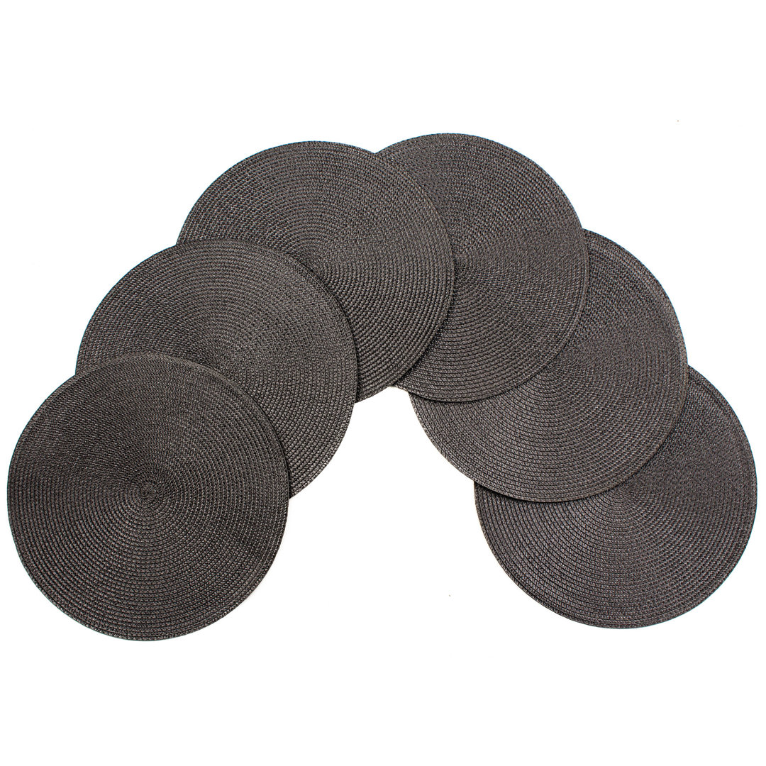 Marun Polypropylene Plastic Round Placemat (Set of 6) Gracie Oaks 