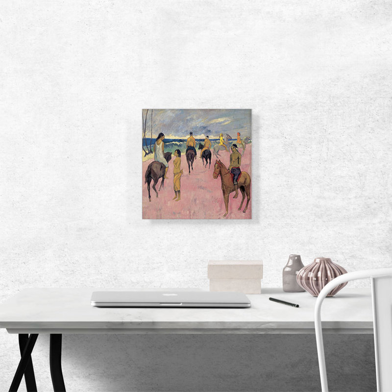 «Riders on the Beach 1902» par Paul Gauguin, reproduction d'art sur toile tendue, H 12 po x l 12 po x P 1,5 po