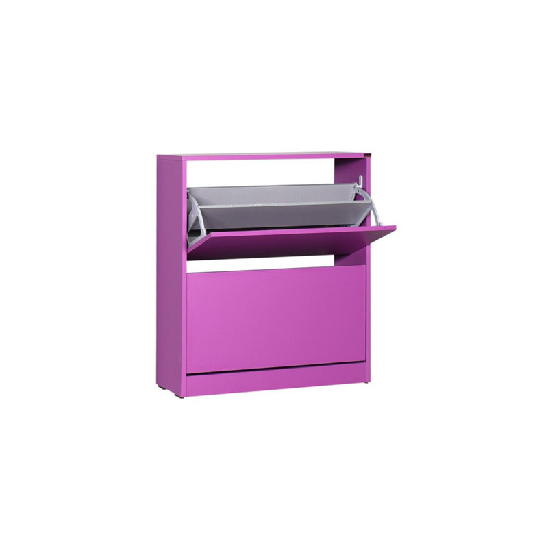 Baneen 8 Pair Shoe Storage Cabinet, Purple