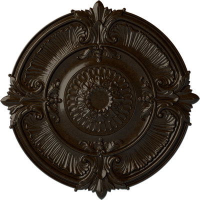 Endurathane Attica Acanthus Leaf Ceiling Medallion, 53 1/2"OD x 3 1/2"P (Fits Canopies up to 4 5/8"), Hand-Painted Bronze Finish