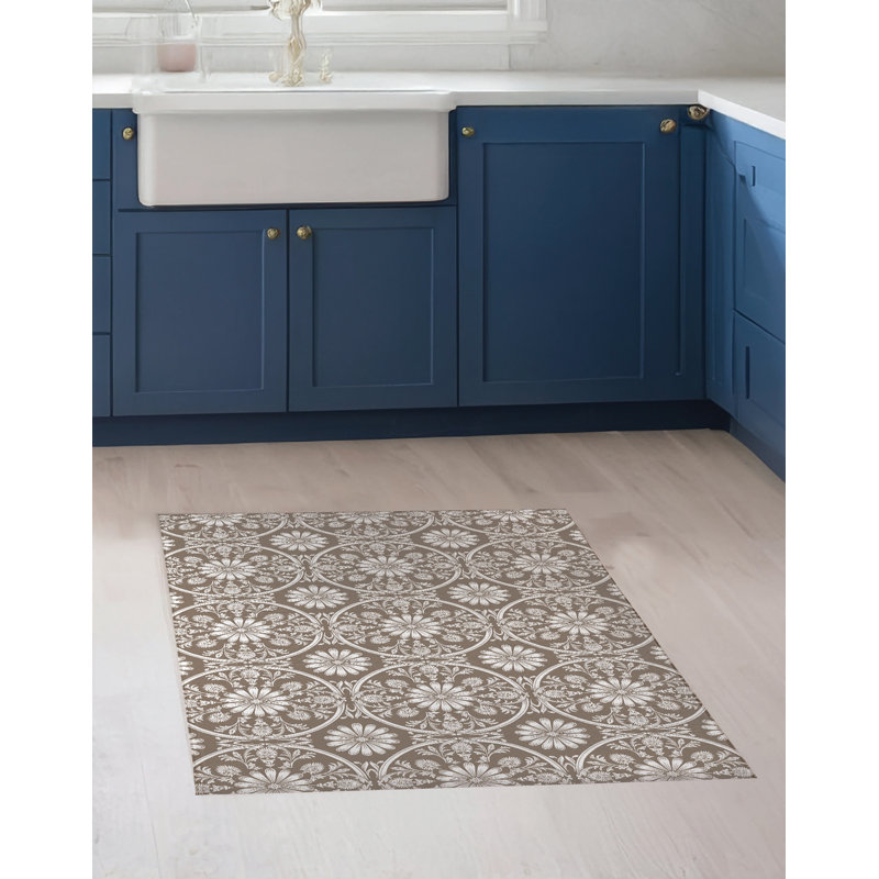 Tapis de cuisine Daisy, Rectangle 4pi x 6 pi, Brun
