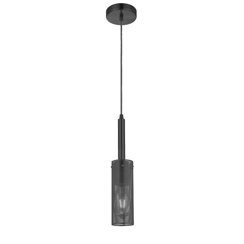 Luminaire suspendu 1 lumière Percy, Noir mat