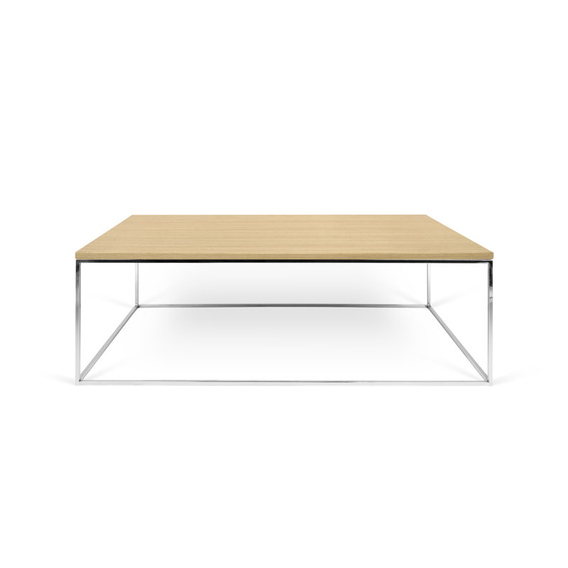 Table basse Gargiulo, Chêne sauvage, Chrome