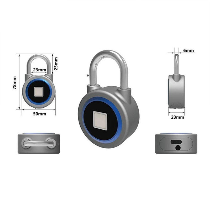 Aliciah Smart Fingerprint Padlock with Bluetooth