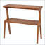 Table de bout à 2 niveaux en bois massif avec design courbé