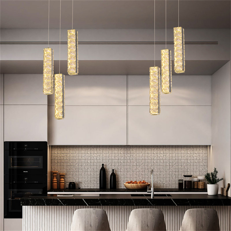 3 - Light Dimmable LED Cylinder Chandelier
