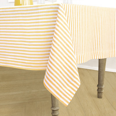 Amalfi Stripe - 100% Pure Linen Tablecloth