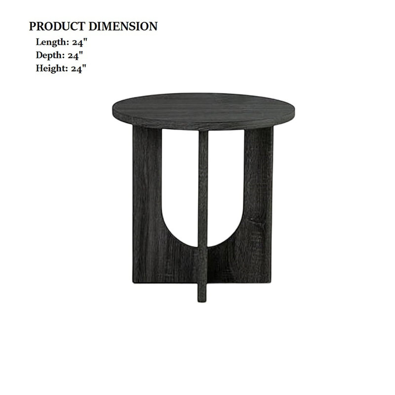 Ensemble de tables 3 pièces de style contemporain 1 table basse ronde 2X