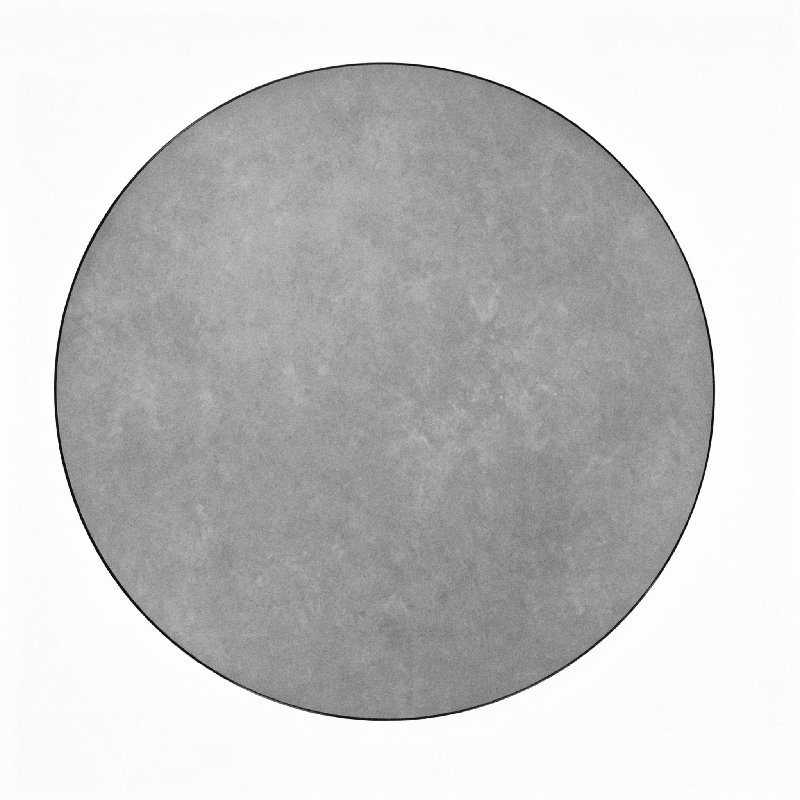 Plateau de table en pierre frittée de 71 cm (28 po) avec bordure métallique pour cafés, bistrots et petits espaces (plateau seulement)