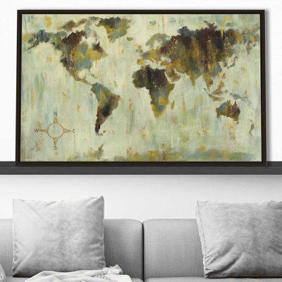 " Bronze World Map "