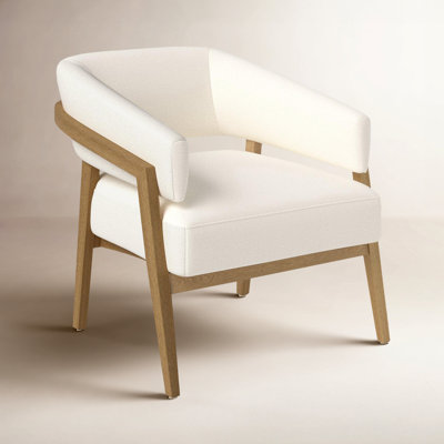 Maudette Linen Barrel Chair
