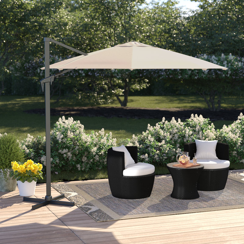 Aabid Royce Executive 3m Square Cantilever Parasol, Taupe