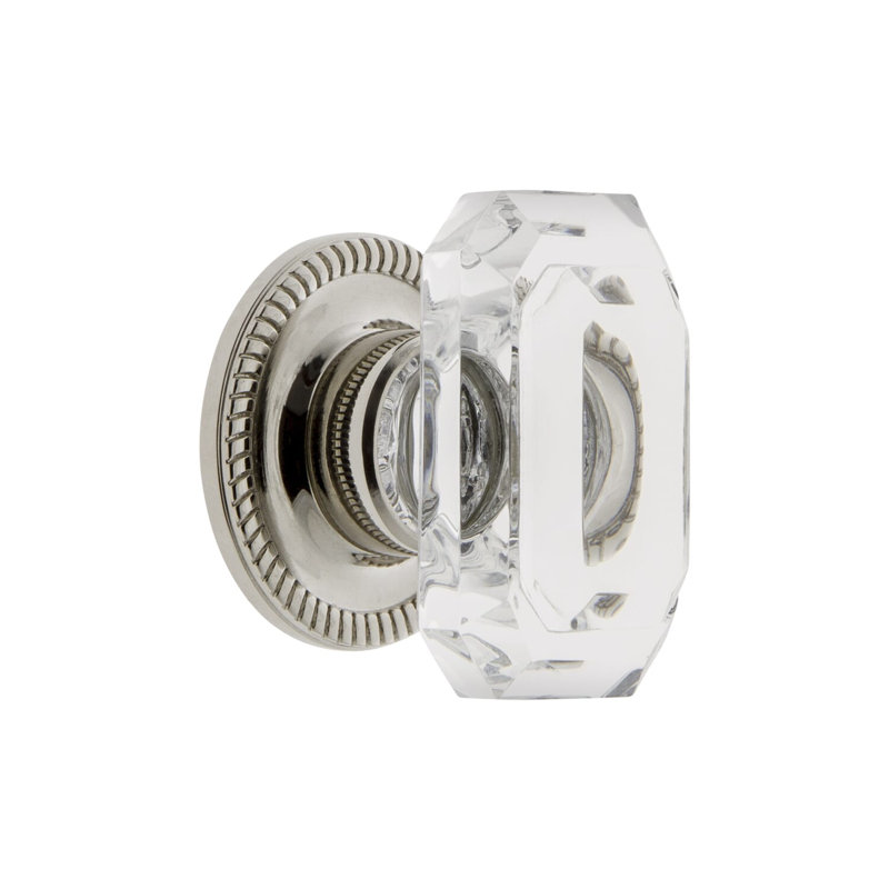 Oversized Baguette 1 9/16" Length Rectangular Knob, Polished Nickel