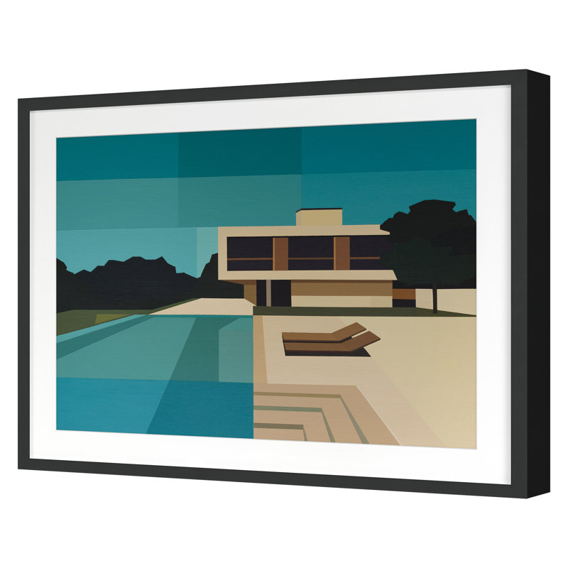 Summer House Print by Burgess, Andy, 25" H x 32" W, Black