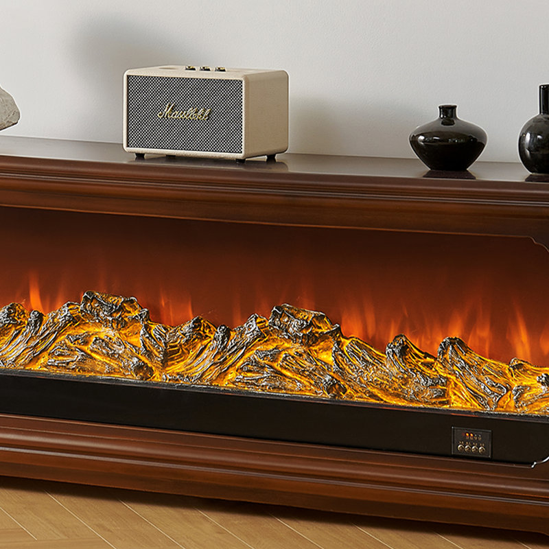 American-style simulated flame TV cabinet fireplace