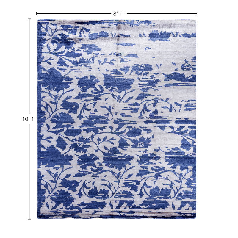 Overdyed One-of-a-Kind Rectangle 8'1" X 10'1" Hand Knotted Area Rug
