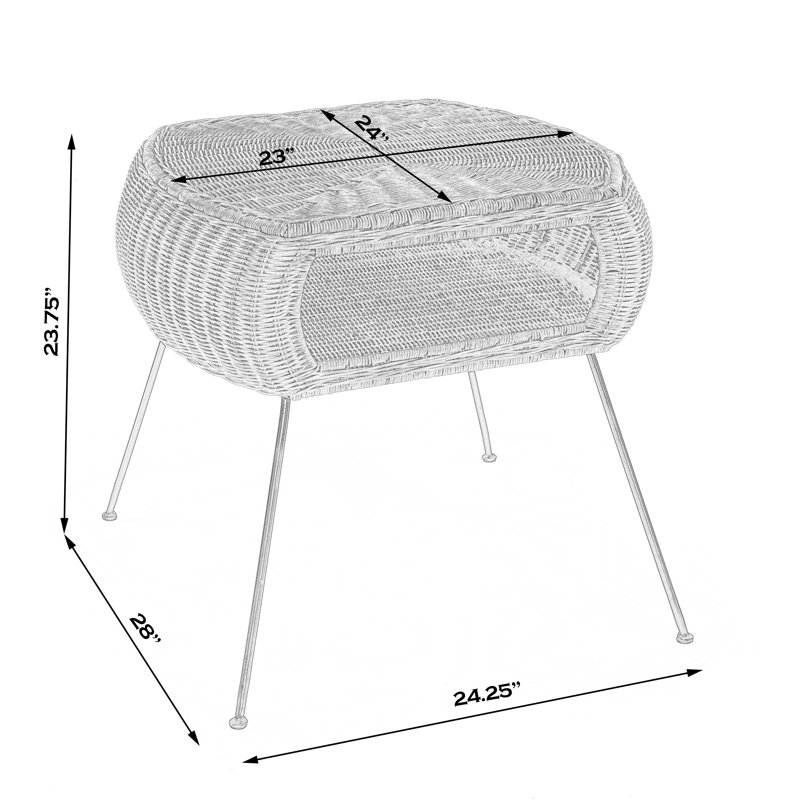 Coralitta Rattan End Table