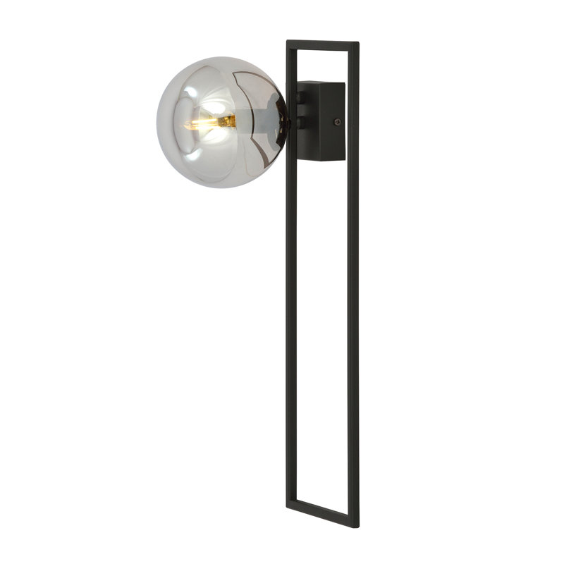 Appiah Glass Flush Mount, 12cm H x 50cm W x 20cm D, Graphite