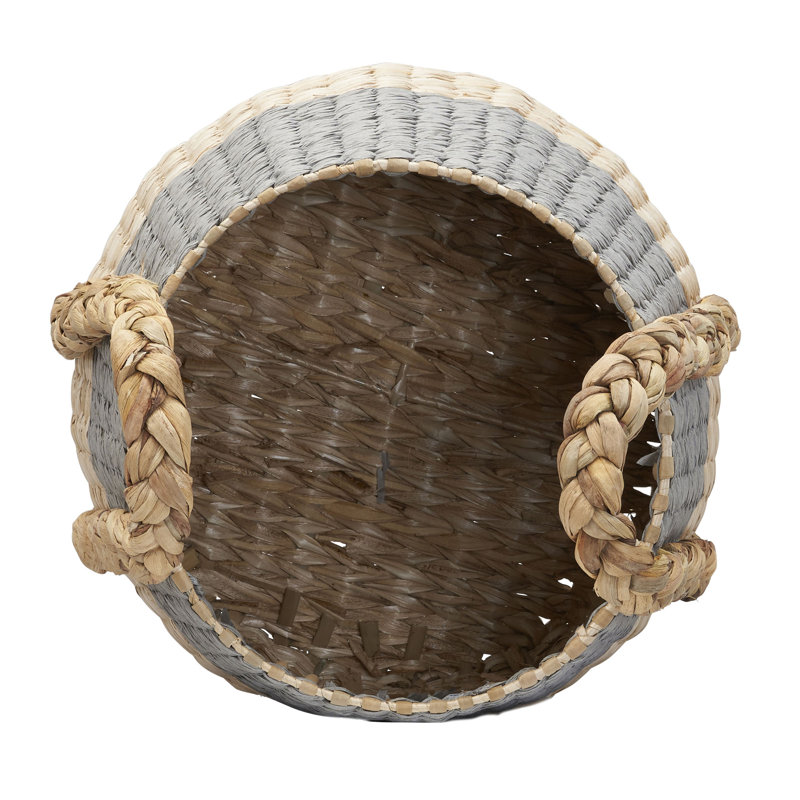 Panier en osier bicolore avec poignées Armadi, Gris