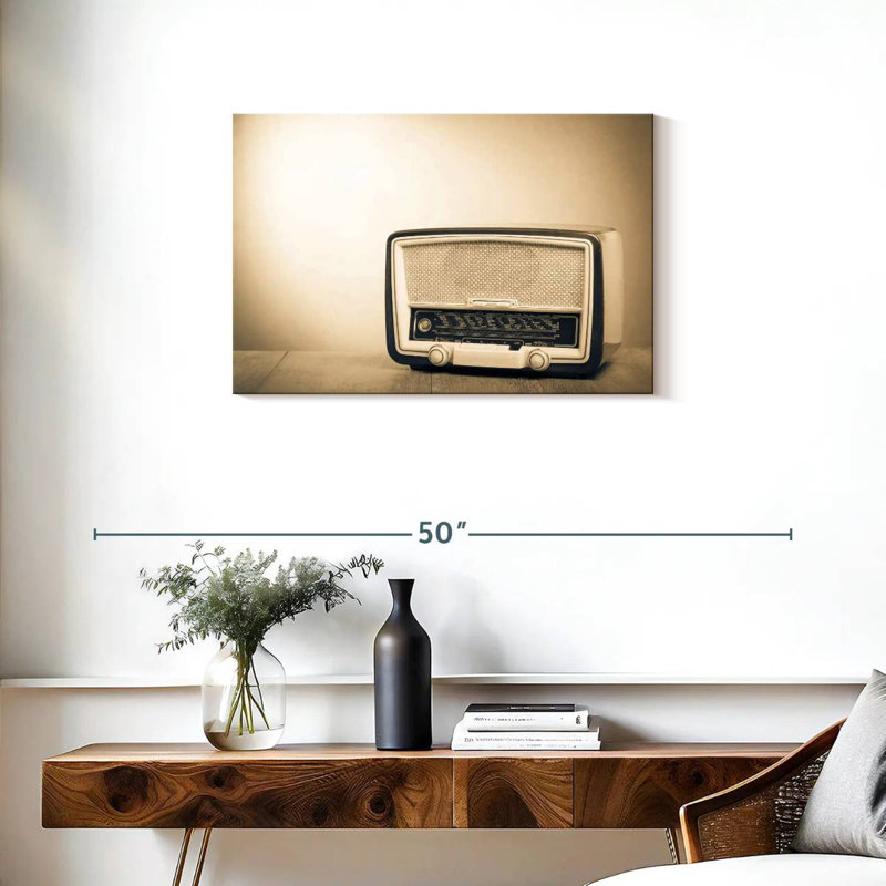 Abarca Vintage Radio, H 20 po x l 30 po