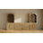 Set of 2 72" Tall Wood Sideboard w/3-Tier Shelves, Ebony-120112851