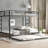 Queen Over Black Metal Bunk Bed With Trundle - Strong Support, Quiet Sleep, Space Utilization Storage Heavy Duty Build, Noise , Safe Guardrails-1251702597