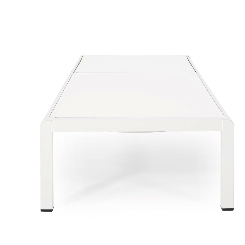 Chaise longue tendance pour l'extérieur, Blanc