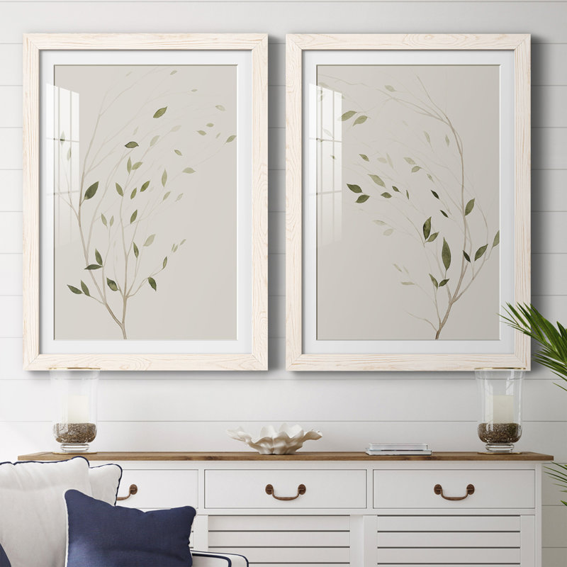 Wind's Whisper I - ensemble de 2 reproductions de cadres photo, Cadre blanc, H 37,5 po x l 55 po x P 1,5 po