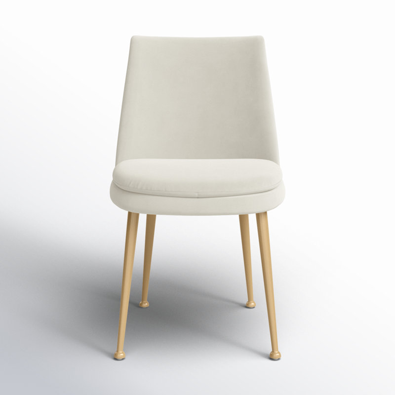 Siena 19.7'' H Tufted Velvet Upholstered Parsons Chair, Cream