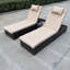 Tyndale 195cm Long Reclining Single Sun Lounger with Cushions and Table-353590905-353590904