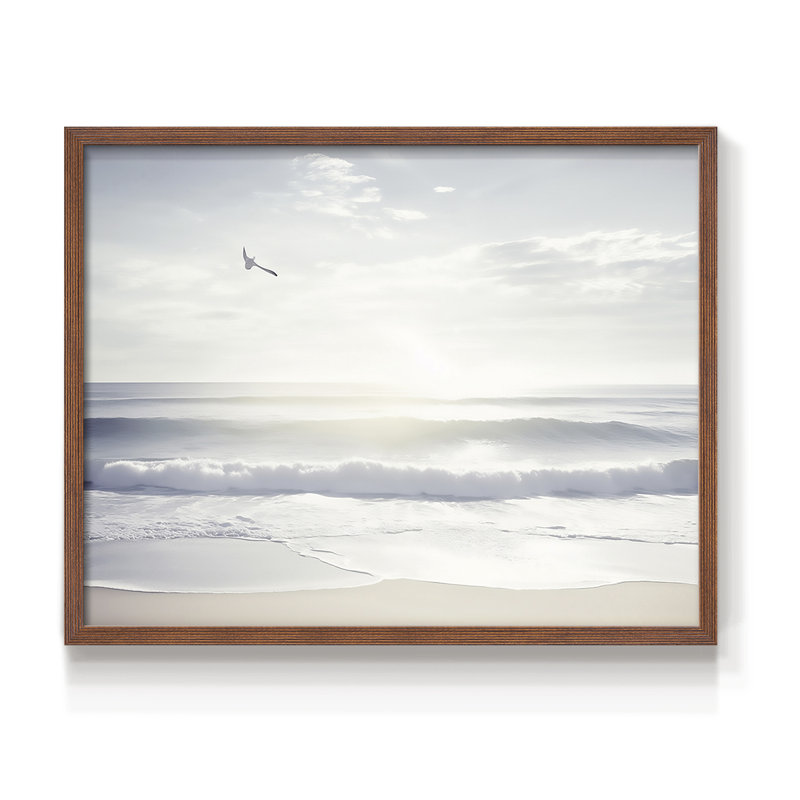 Nautical Series-LXXIII -Framed Print - Restickable, H 8 po x l 10 po, Noyer