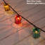 Guirlandes lumineuses d'extérieur à brancher avec 10 ampoules incandescentes, guirlandes de lanternes décoratives, lumières de patio multicolores connectables à l'épreuve des intempéries (multicolore / 8,5 pi)