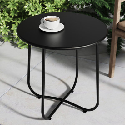 Table ronde ronde avec pieds en acier