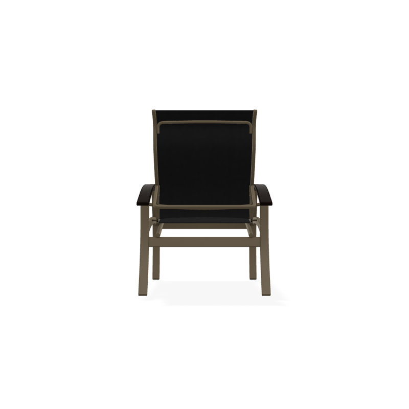Chaise de patio Askar, Bois de plage texturé, Noir 5D Sunbrella®, Noir