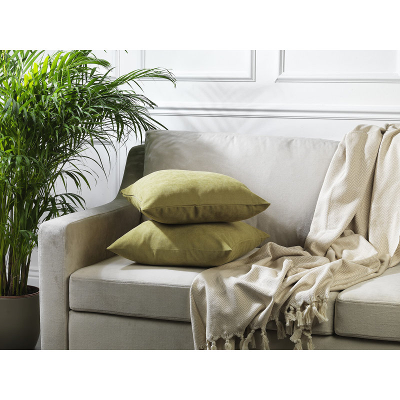 Housses de coussin décoratif, H 18 po x l 18 po, Vert olive