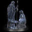 LED Lighted Acrylic Holy Family Nativity Scene On Mirror Christmas Decoration - 17"