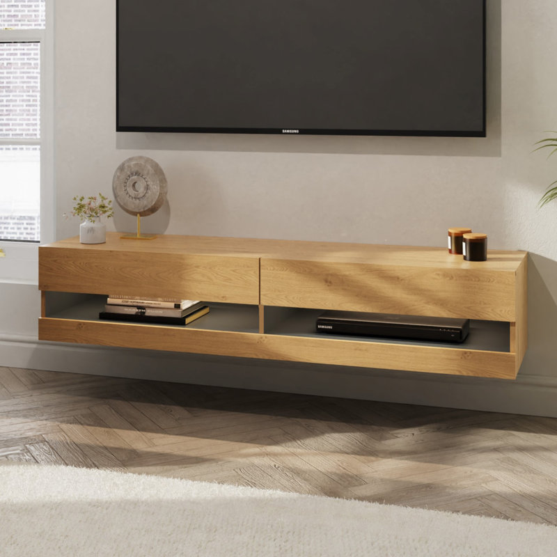 Chioke Unfinished TV Stand, Oak, 180