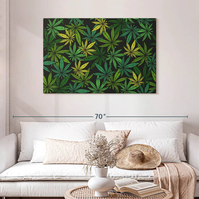 Marijuana Leaf Bush, 30" H x 45" W