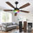 52" RGB Ceiling Fan With Led Light and Remote/APP Control-54726166