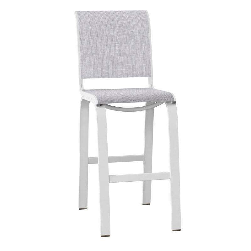 Tabouret de bar 29,5 po Holna, Blanc texturé, Bijou