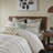 Nea Boho, Mid-Century 3 Piece Stripe Cotton Comforter Set With Tassels-985590087-1001696793