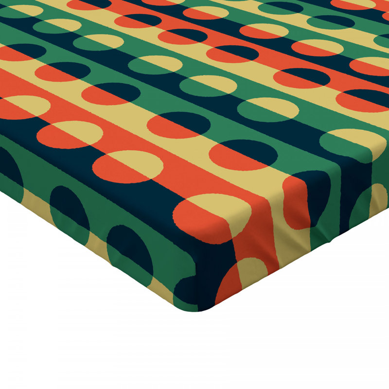 Microfiber Geometric Fitted Sheet, Full Fitted Sheet